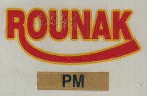 RAUNAK PM (and logo) trademark logo