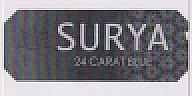 SURYA 24 CARAT BLUE (and logo) trademark logo