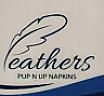 FEATHERS PUP N UP NAPKINS (and logo) trademark logo