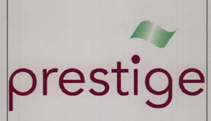 PRESTIGE (and logo) trademark logo