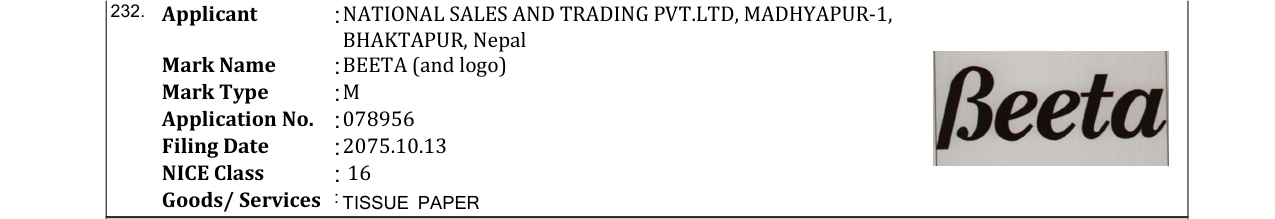 Original bulletin entry for BEETA (and logo)