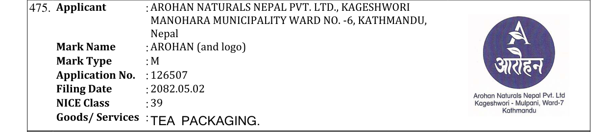Original bulletin entry for AROHAN (and logo)