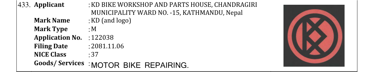 Original bulletin entry for KD (and logo)