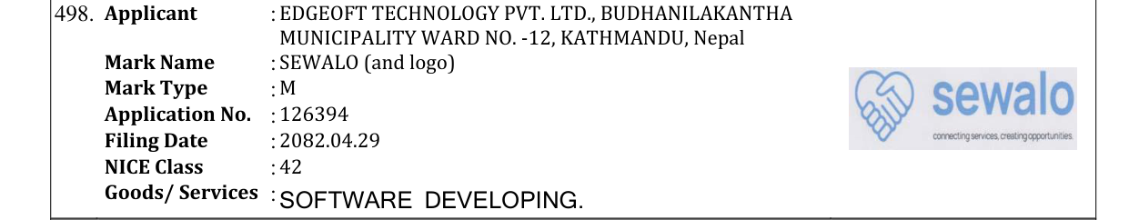 Original bulletin entry for SEWALO (and logo)