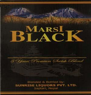 MARSI BLACK (and logo) trademark logo