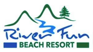 RIVER FUN BEACH RESORT (and logo) trademark logo