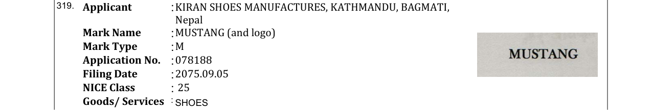 Original bulletin entry for SHANG (and logo)