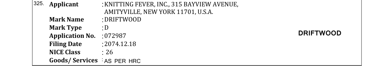 Original bulletin entry for UMBER