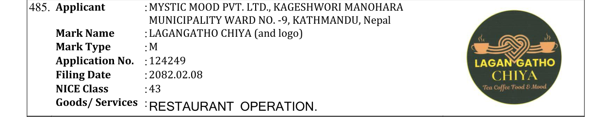 Original bulletin entry for LAGANGATHO CHIYA (and logo)