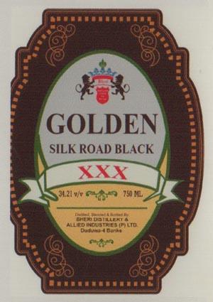 GOLDEN SILK ROAD BLACK (and logo) trademark logo