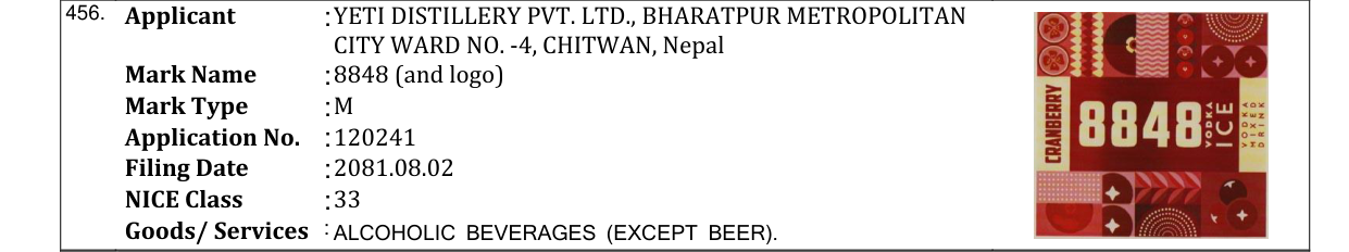 Original bulletin entry for 8848 (and logo)