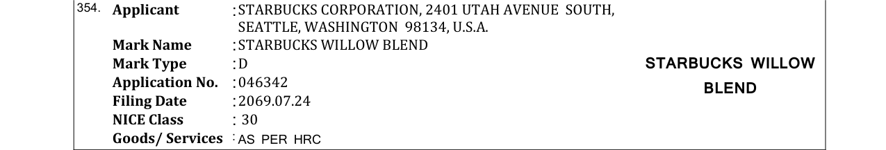 Original bulletin entry for FRAPPUCHINO (and logo)