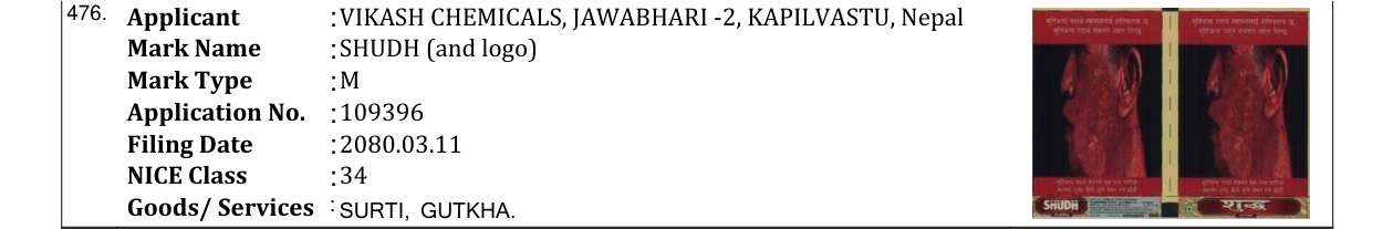 Original bulletin entry for SHUDH (and logo)