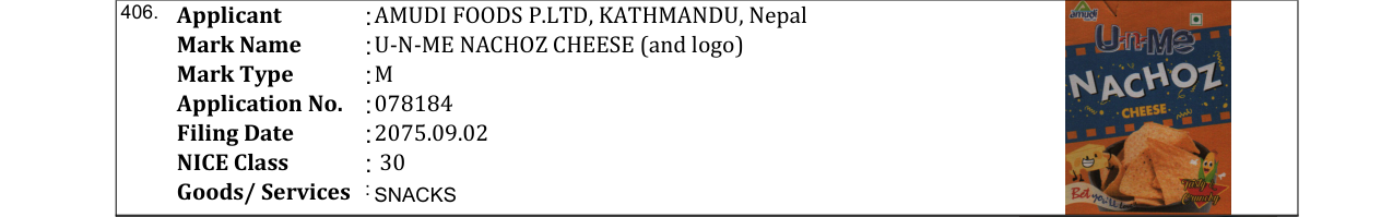 Original bulletin entry for SUDHIR (and logo)