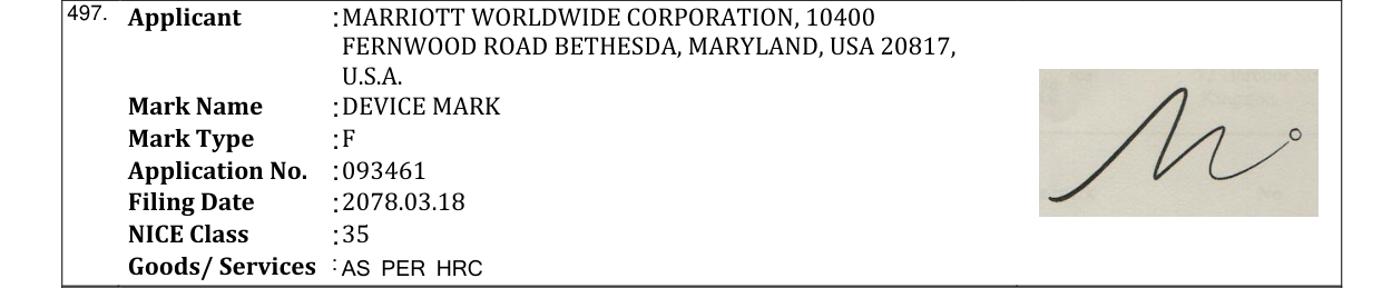 Original bulletin entry for DEVICE MARK