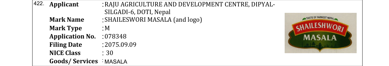 Original bulletin entry for A.S. ANMOL (and logo)