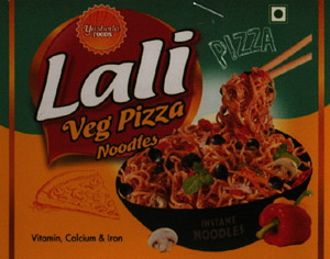 LALI CHICKEN PIZZA NOODLES (and logo) trademark logo