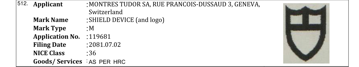 Original bulletin entry for SHIELD DEVICE (and logo)