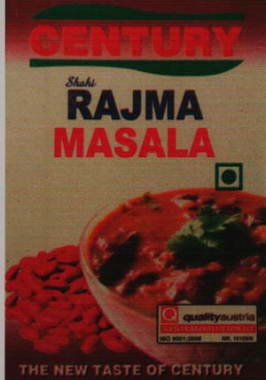 CENTURY CHANA (CHHOLA) MASALA (and logo) trademark logo