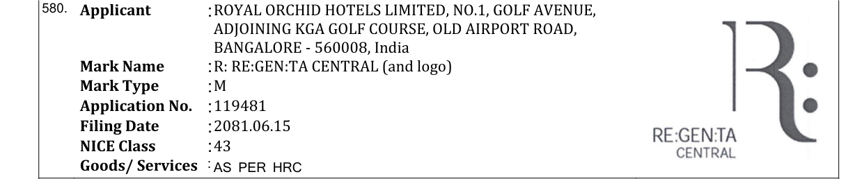 Original bulletin entry for R: RE:GEN:TA CENTRAL (and logo)