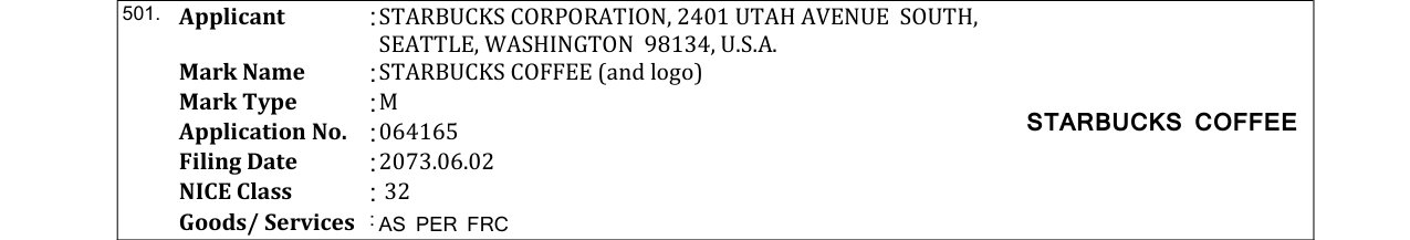 Original bulletin entry for M.K SPEEK (and logo)