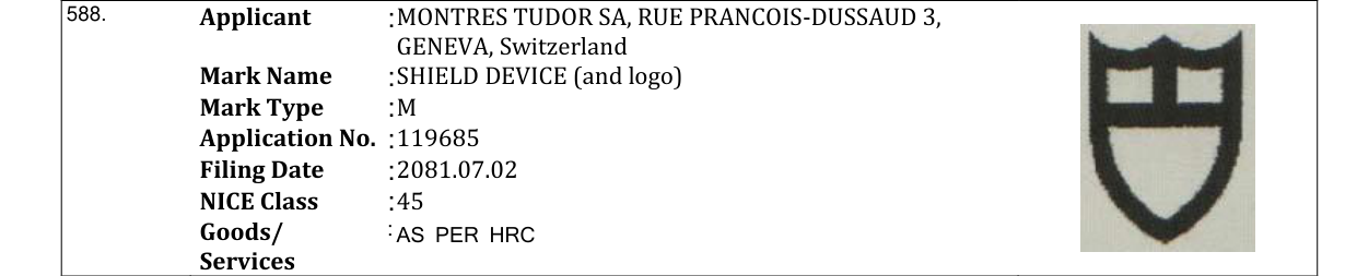 Original bulletin entry for SHIELD DEVICE (and logo)