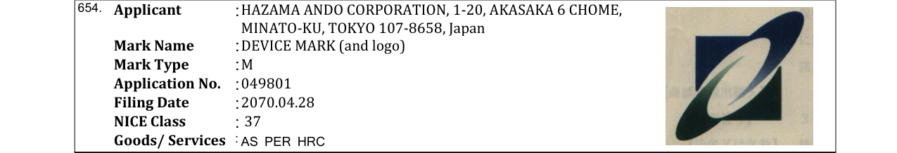 Original bulletin entry for SONY (and logo)