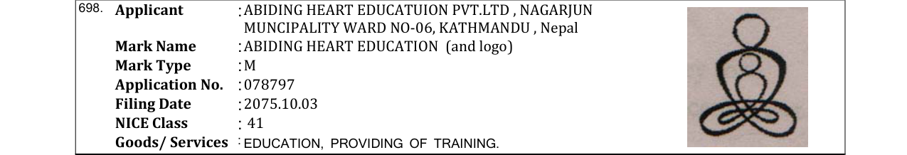 Original bulletin entry for ABIDING HEART EDUCATION
