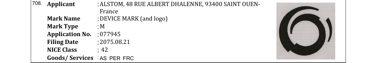 Original bulletin entry for ALSTOM