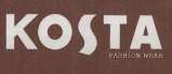 KOSTA FASHION WEAR (and logo) trademark logo