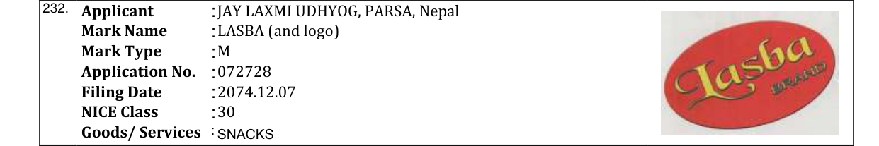 Original bulletin entry for LASBA (and logo)