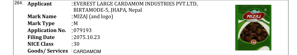 Original bulletin entry for MIZAJ (and logo)