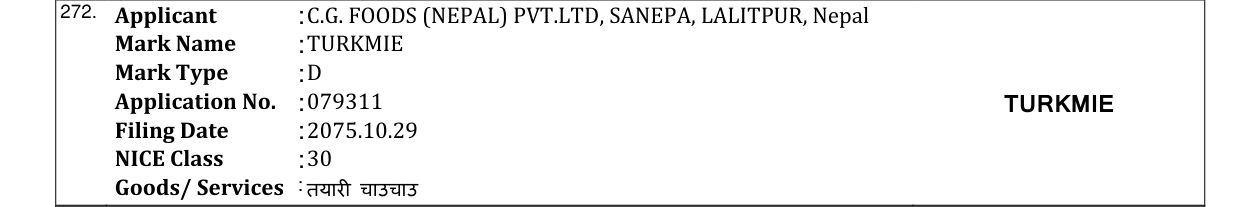 Original bulletin entry for TURKMIE
