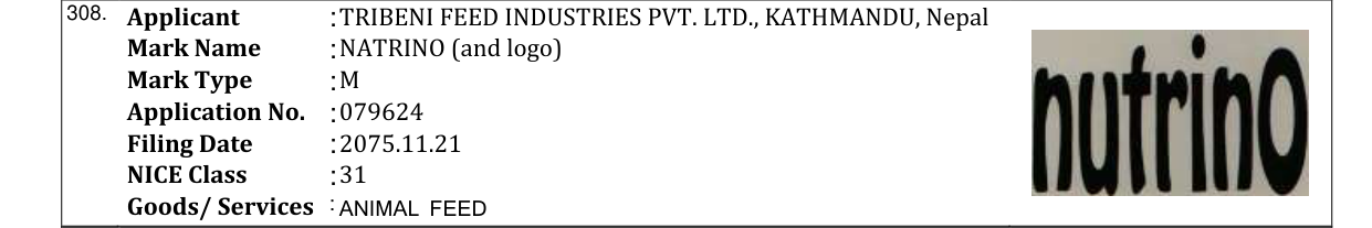Original bulletin entry for NATRINO (and logo)