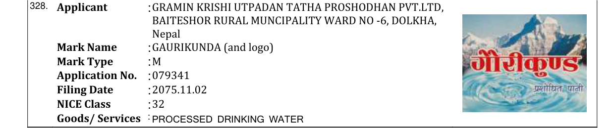 Original bulletin entry for GAURIKUNDA (and logo)