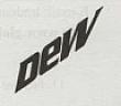 DEW (Stylized) (and logo) trademark logo