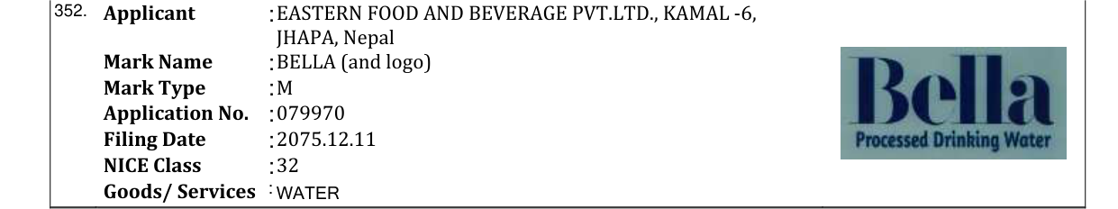 Original bulletin entry for BELLA (and logo)