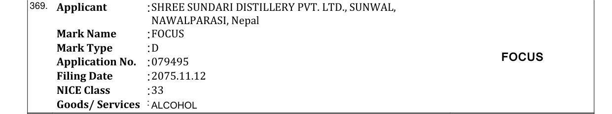 Original bulletin entry for FOCUS