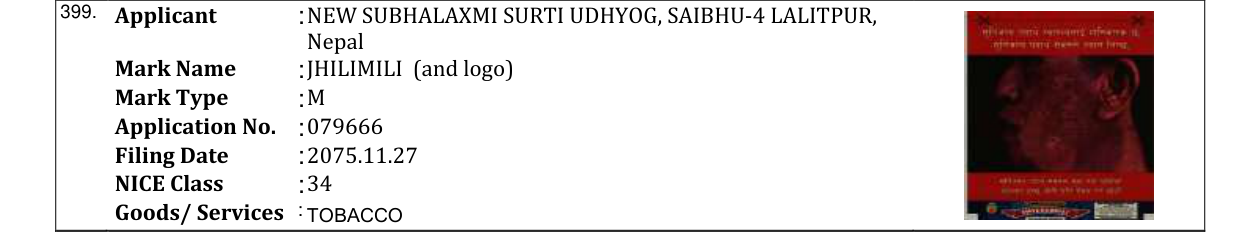 Original bulletin entry for JHILIMILI (and logo)