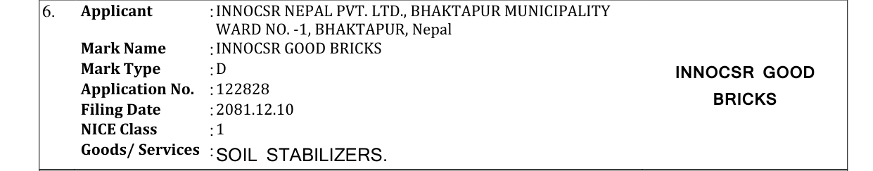 Original bulletin entry for INNOCSR GOOD BRICKS