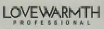 LOVEWARMTH PROFESSIONAL (and logo) trademark logo
