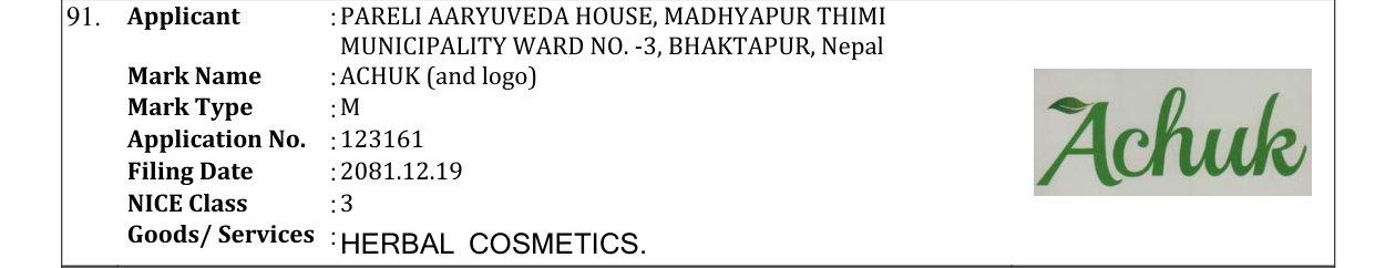 Original bulletin entry for ACHUK (and logo)