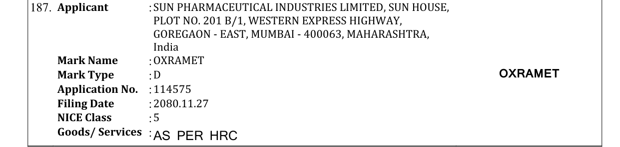 Original bulletin entry for OXRAMET