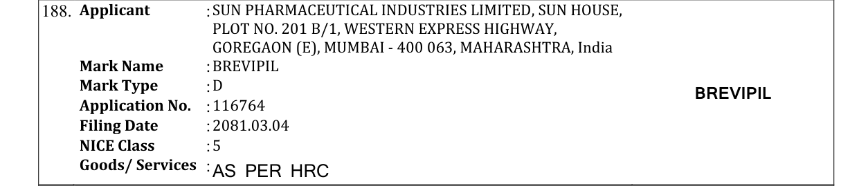 Original bulletin entry for BREVIPIL