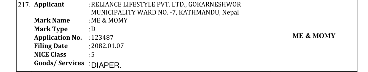 Original bulletin entry for ME & MOMY