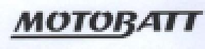 MOTOBATT (and logo) trademark logo
