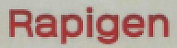Rapigen (and logo) trademark logo