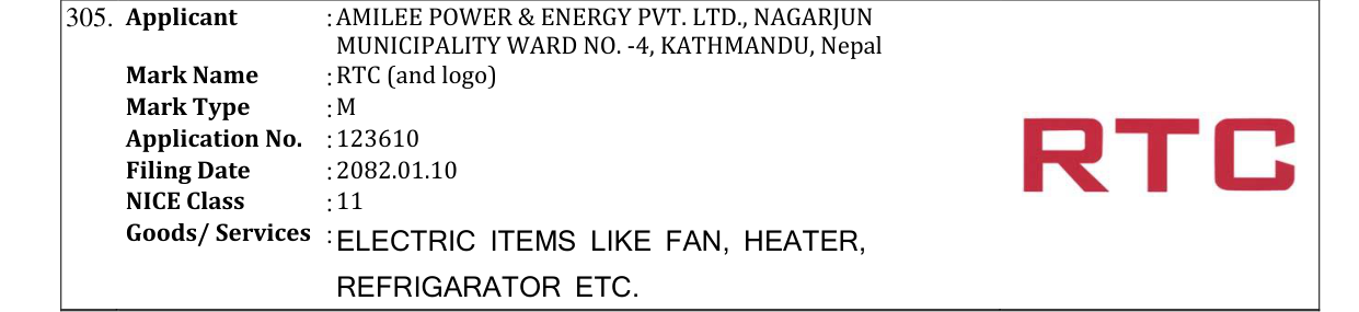 Original bulletin entry for RTC (and logo)