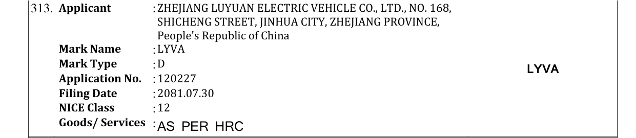 Original bulletin entry for LYVA
