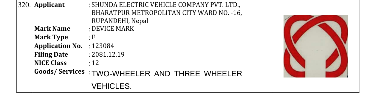 Original bulletin entry for DEVICE MARK